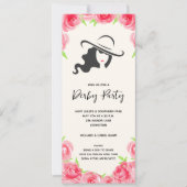 Groot Pet en Rozen Derby Party Kaart (Voorkant)