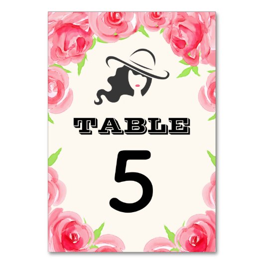 Groot Pet Lady en Rozen Derby Party Kaart (Achterkant)