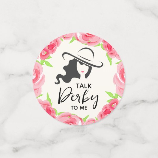 Groot Pet Lady Rozen Derby Party Confetti (Kleine voorkant)