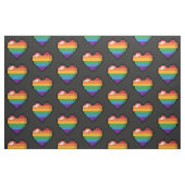 Groot Pixel Heart Design in LGBTQ Rainbow Flag Stof (Fat Quarter)