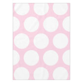 Groot poka Dots Pattern: Baby Roze Tafelkleed (Voorkant)