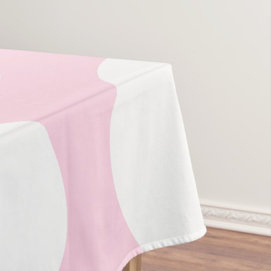 Groot poka Dots Pattern: Baby Roze Tafelkleed (Voorbeeld)