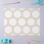 Groot poka Dots Pattern: Beige Tissuepapier (Craft)
