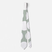 Groot poka Dots Pattern: Neutraal groen Stropdas (Voorkant)