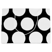 Groot poka Dots Pattern: Zwart en wit Cadeauzakje (Voorkant)