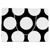 Groot poka Dots Pattern: Zwart en wit Cadeauzakje (Achterkant)