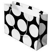 Groot poka Dots Pattern: Zwart en wit Groot Cadeauzakje (Achterkant Gekanteld)