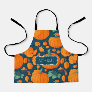 Groot pompoen mozaïek kleurrijk gepersonaliseerd p schort