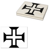 Groot Portugees kruis rubberen stempel (Gestempeld)