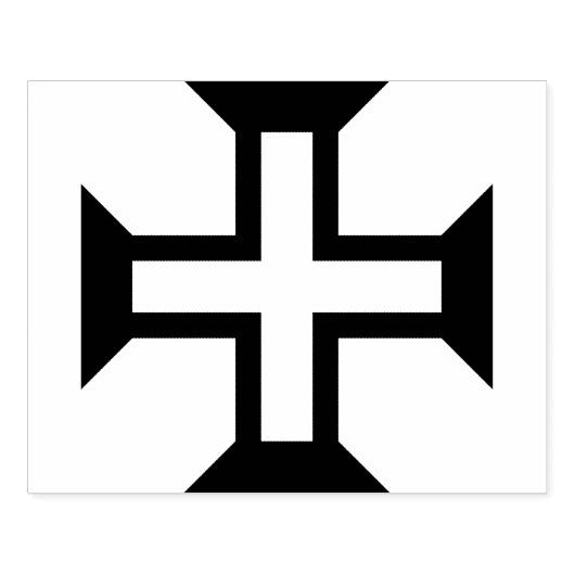 Groot Portugees kruis rubberen stempel (Afrduk)