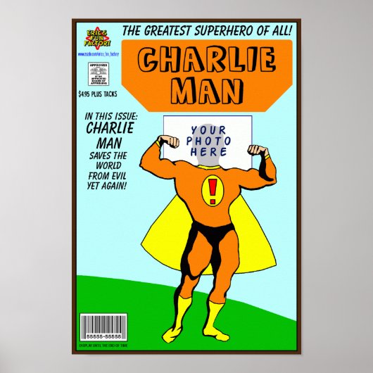 Groot Poster met jou als superheld! (Voorkant)