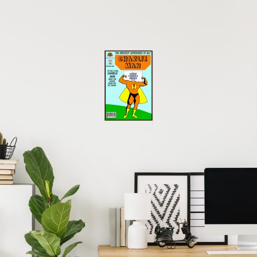 Groot Poster met jou als superheld! (Thuiskantoor)