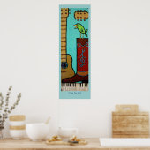 groot poster muziekstad (Keuken)