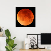Groot poster van de rode maan van de Lunar Eclipse (Thuiskantoor)