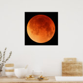 Groot poster van de rode maan van de Lunar Eclipse (Keuken)