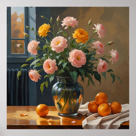 Groot Poster van vruchten en bloemen, Maximalist A (Voorkant)