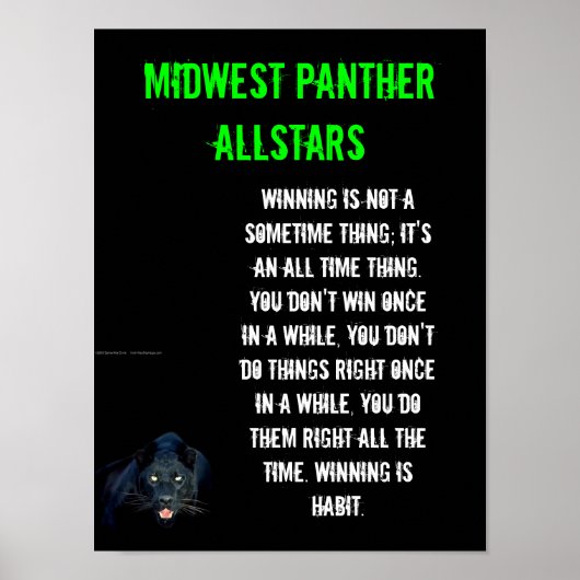 Groot Poster - Winning is een habitat (Voorkant)