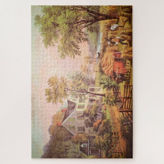 Groot puzzel in het huis van de landbouwer legpuzzel (Verticaal)