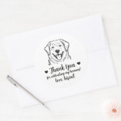 Groot Pyreneeën Hond Trouwgunststickers Ronde Sticker (Envelop)