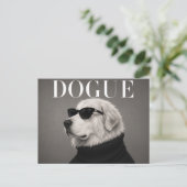 Groot Pyreneeën Luxe Mode Hond Portret Briefkaart (Staand voorkant)