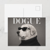 Groot Pyreneeën Luxe Mode Hond Portret Briefkaart (Voorkant / Achterkant)