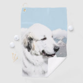 Groot Pyreneeën Schilderij - Originele Honden Kuns Golfhanddoek (Insitu)