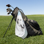 Groot Pyreneeën Schilderij - Originele Honden Kuns Golfhanddoek (Groen)