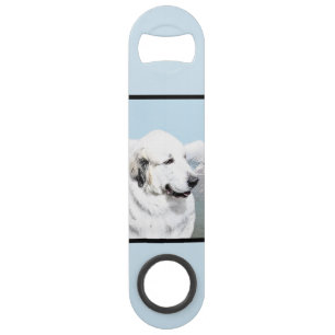 Groot Pyreneeën Schilderij - Originele Honden Kuns Speed Flessenopener