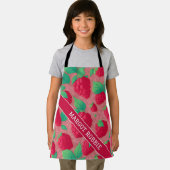 Groot Raspberry geometrisch kleurrijk patroon Schort (Insitu)