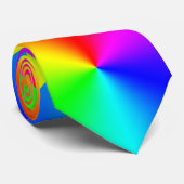 Groot regenboogpatroon stropdas (Opgerold)