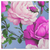 Groot Retro Paarse Rozen bloementextiel Stof (Close Up)