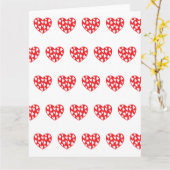 Groot Rode Hart Kaart (Gele Bloem)