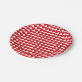 Groot Rode Hart, Liefde, witte Valentijnsdag feest Papieren Bordje (Gekanteld)