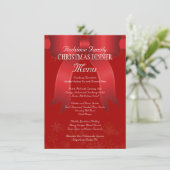 Groot Rode Lint Familie Kerstmenu Menu (Staand voorkant)