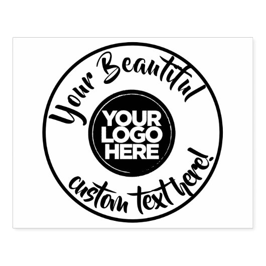 Groot rond logo cirkel tekstscript eyecatching rubberstempel (Afrduk)