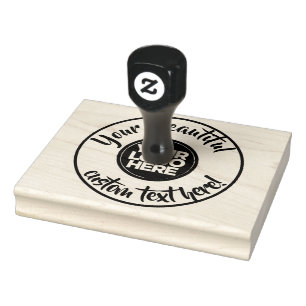Groot rond logo cirkel tekstscript eyecatching rubberstempel