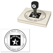 Groot Ronde Douane Uw Logo van het Bedrijf Rubberstempel (Gestempeld)