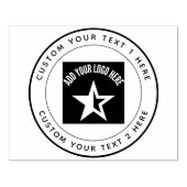 Groot Ronde Douane Uw Logo van het Bedrijf Rubberstempel (Afrduk)