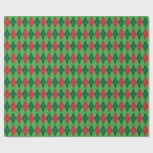 Groot rood en groen stijlpapier cadeaupapier (Vlak)