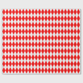 Groot rood en wit Argyle-cadeaupapier Cadeaupapier (Vlak)