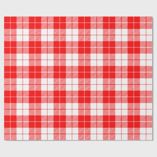 Groot Rood en Wit Patroonverlooppapier Cadeaupapier (Vlak)