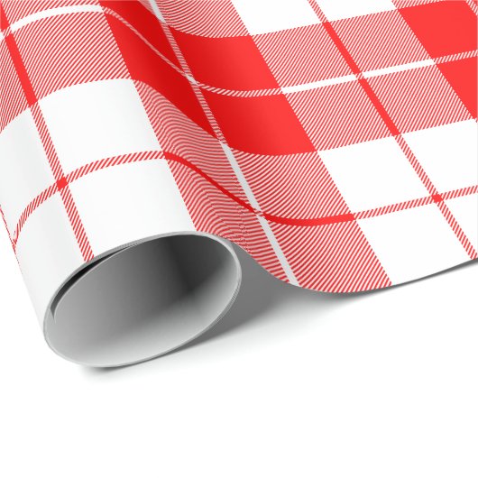 Groot Rood en Wit Patroonverlooppapier Cadeaupapier (Rol Hoek)