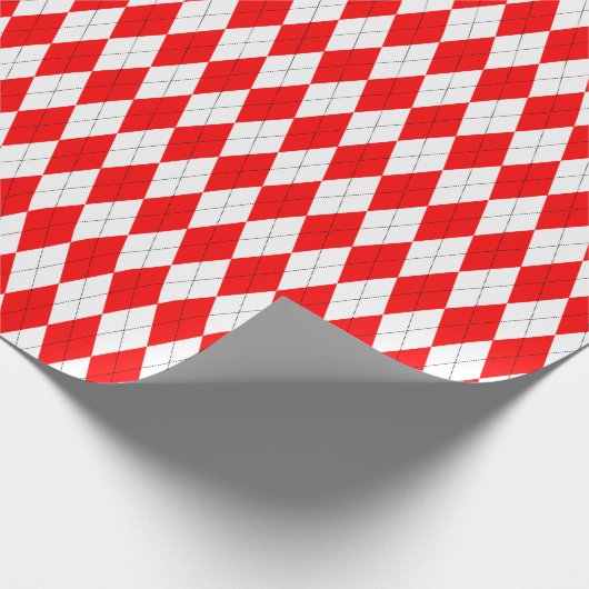 Groot rood en wit stijlpapier cadeaupapier (Hoek)