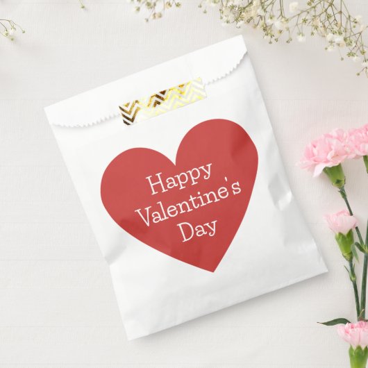 Groot rood hart aangepaste bericht bedankzakje (Gezegeld)