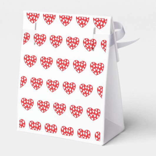 Groot rood hart met weinig hart bedankdoosjes (Achterkant)