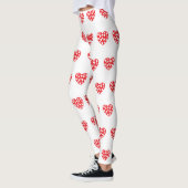 Groot rood hart met weinig hart leggings (Links)