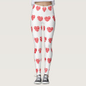 Groot rood hart met weinig hart leggings (Voorkant)