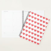Groot rood hart met weinig hart planner (Display)