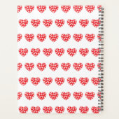 Groot rood hart met weinig hart planner (Achterkant)