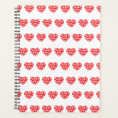 Groot rood hart met weinig hart planner (Voorkant)